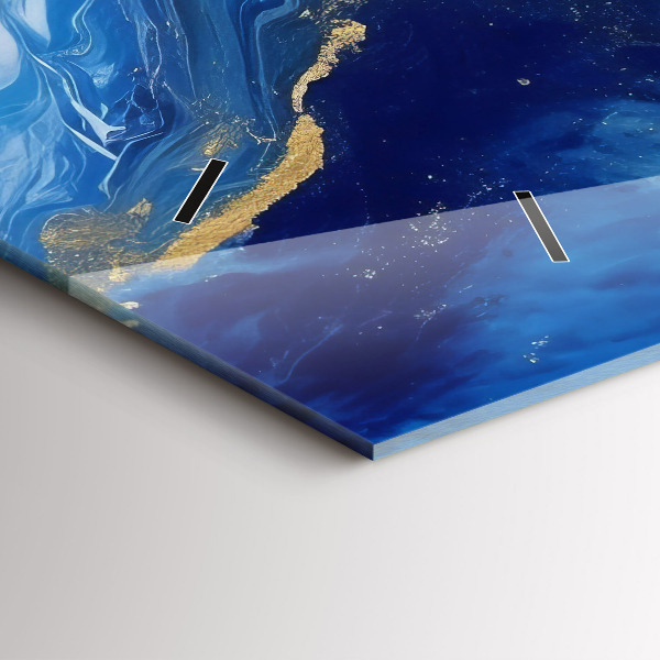 Reloj horizontal Mármol azul