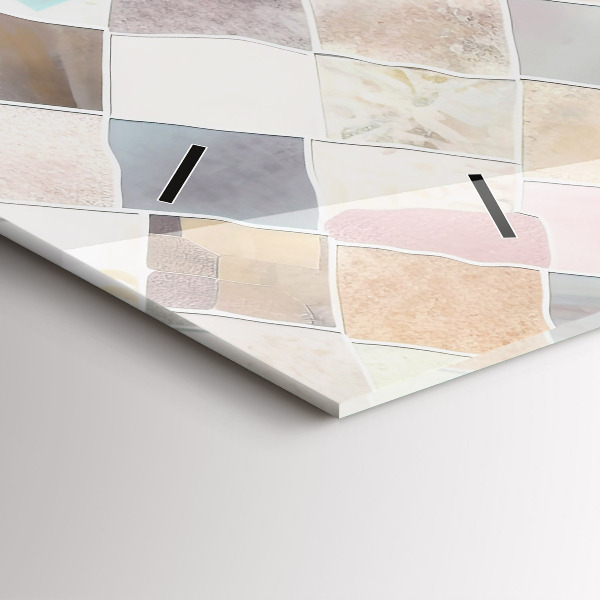 Reloj de cristal horizontal Azulejos de colores