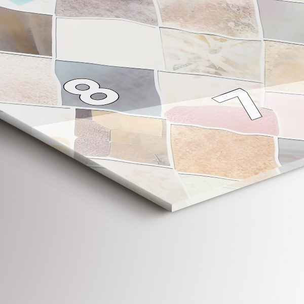 Reloj de cristal horizontal Azulejos de colores