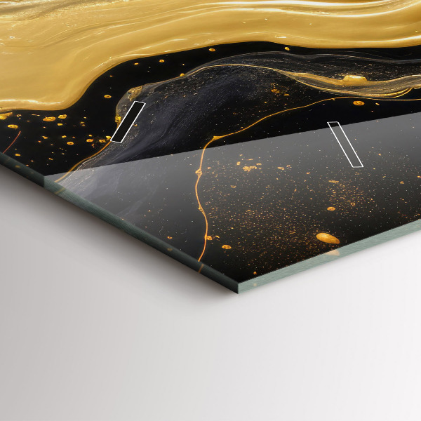 Reloj horizontal Mármol dorado