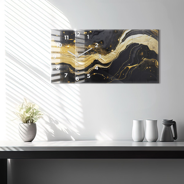 Reloj horizontal Mármol dorado