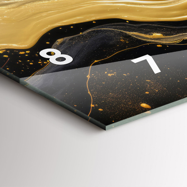 Reloj horizontal Mármol dorado