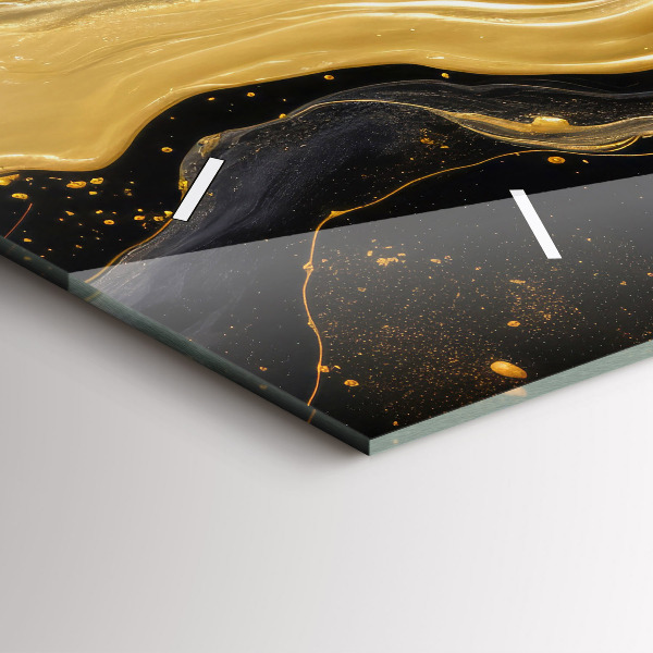 Reloj horizontal Mármol dorado