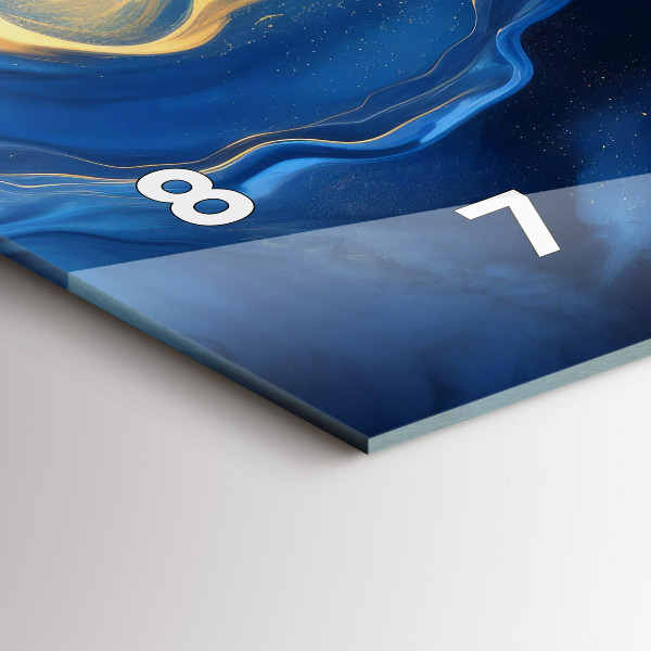 Reloj de cristal horizontal Mármol azul