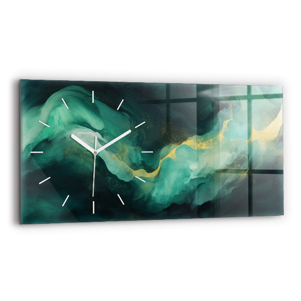 Reloj horizontal Mármol verde