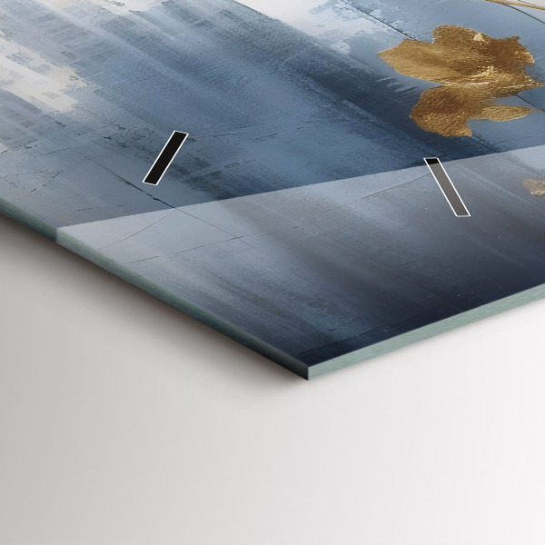 Reloj de cristal horizontal Flores abstractas