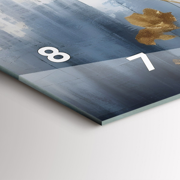 Reloj de cristal horizontal Flores abstractas