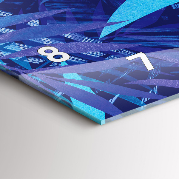 Reloj horizontal Hojas azules