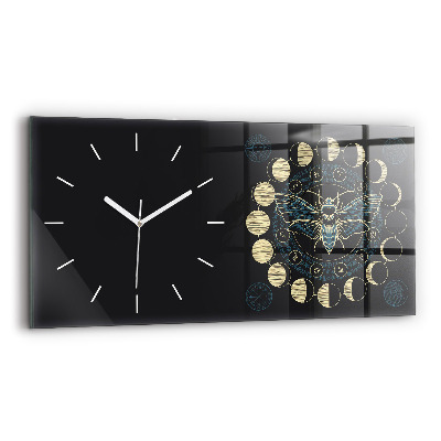 Reloj horizontal Fases de la luna e insecto