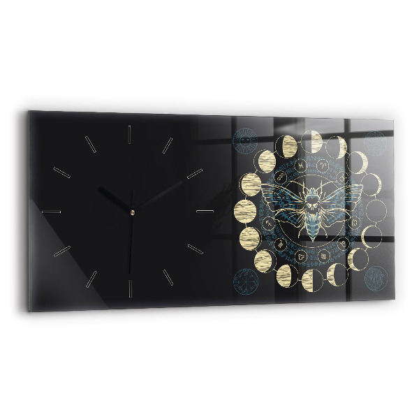 Reloj horizontal Fases de la luna e insecto