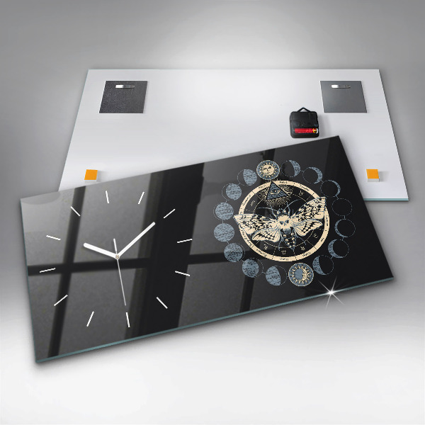 Reloj de cristal horizontal Fases de la luna
