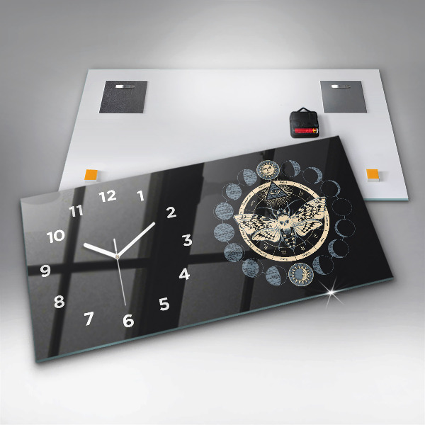 Reloj de cristal horizontal Fases de la luna
