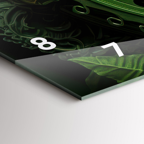 Reloj de cristal horizontal Mecanismo verde