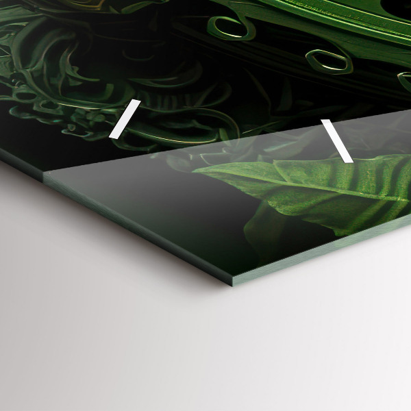 Reloj de cristal horizontal Mecanismo verde