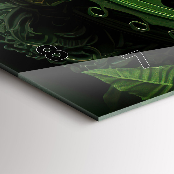 Reloj de cristal horizontal Mecanismo verde