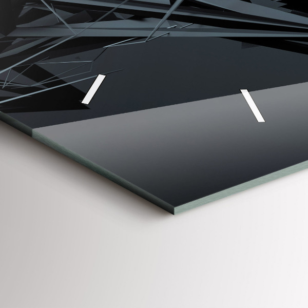 Reloj de cristal horizontal Abstracción negra