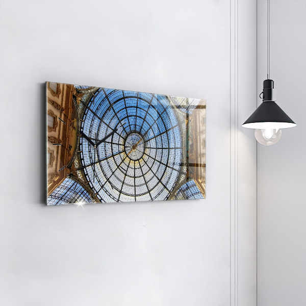 Reloj de cristal horizontal Centro comercial en Milán