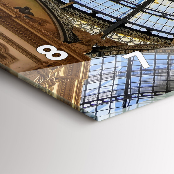 Reloj de cristal horizontal Centro comercial en Milán