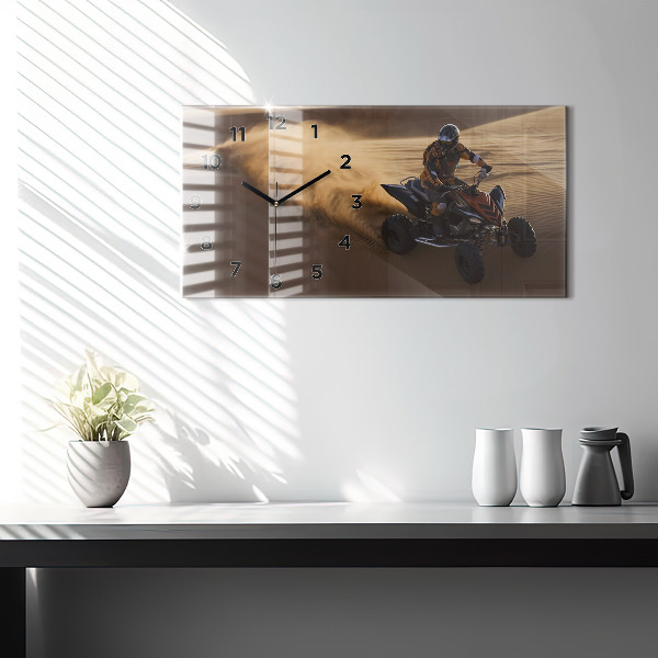 Reloj de cristal horizontal Quad en el desierto