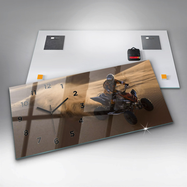 Reloj de cristal horizontal Quad en el desierto