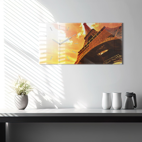 Reloj de cristal horizontal Torre Eiffel en París