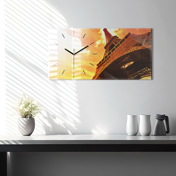 Reloj de cristal horizontal Torre Eiffel en París