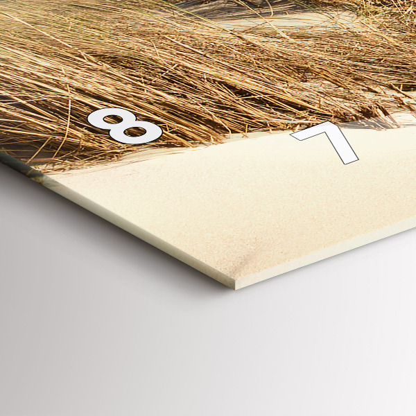 Reloj de cristal horizontal Vista de la playa