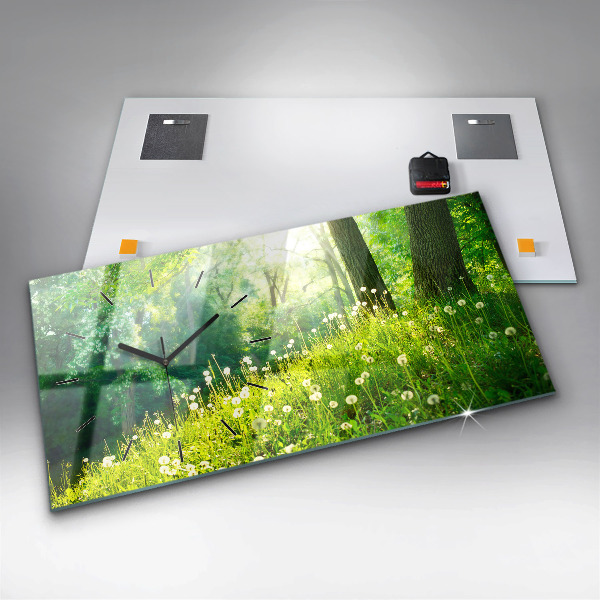 Reloj de cristal horizontal Naturaleza primaveral