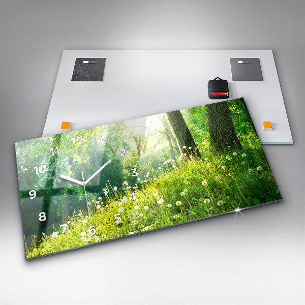 Reloj de cristal horizontal Naturaleza primaveral
