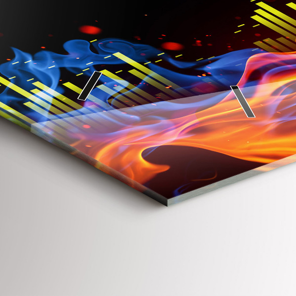 Reloj horizontal Auriculares y ondas sonoras