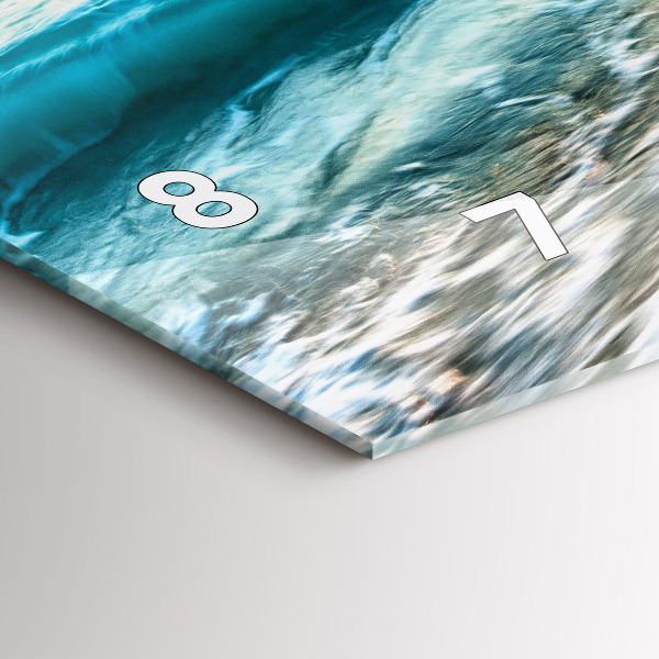 Reloj de cristal horizontal Playa, mar y arena