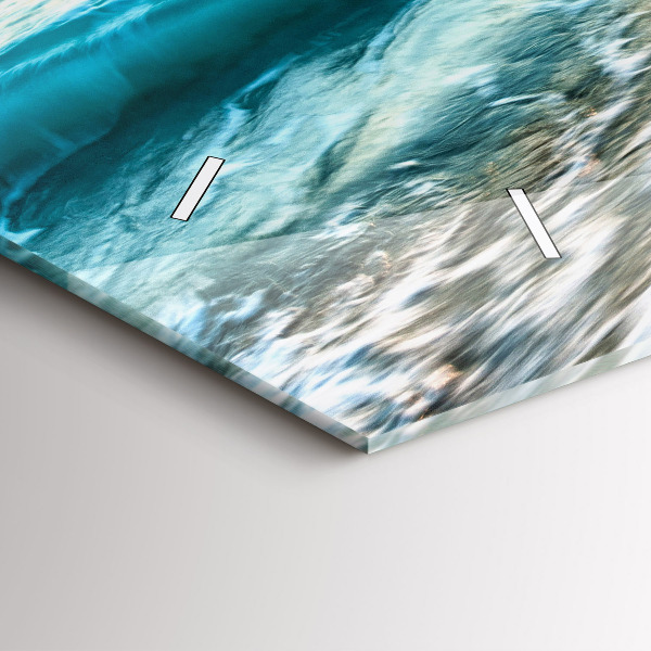 Reloj de cristal horizontal Playa, mar y arena