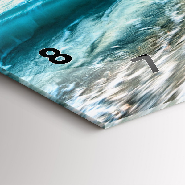 Reloj de cristal horizontal Playa, mar y arena