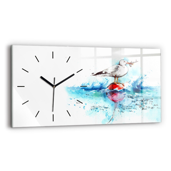 Reloj horizontal Gaviota pintada