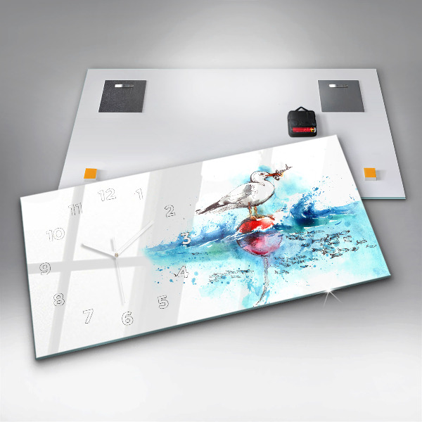 Reloj horizontal Gaviota pintada