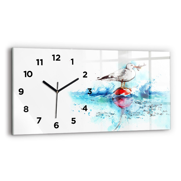Reloj horizontal Gaviota pintada