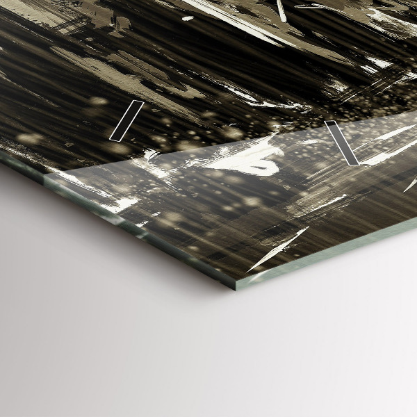 Reloj de cristal horizontal Mujer en noche lluviosa