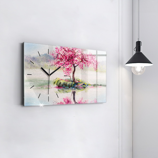 Reloj horizontal Mosaico de un árbol