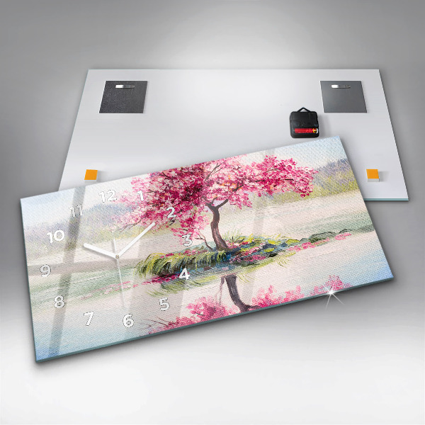 Reloj horizontal Mosaico de un árbol