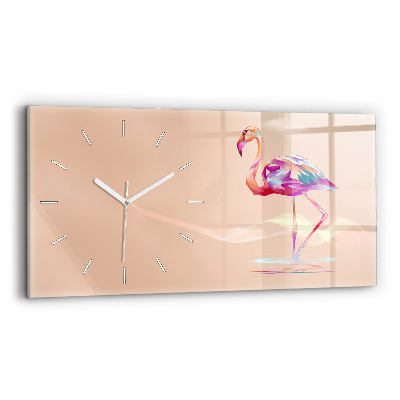 Reloj horizontal Ilustración de un flamenco