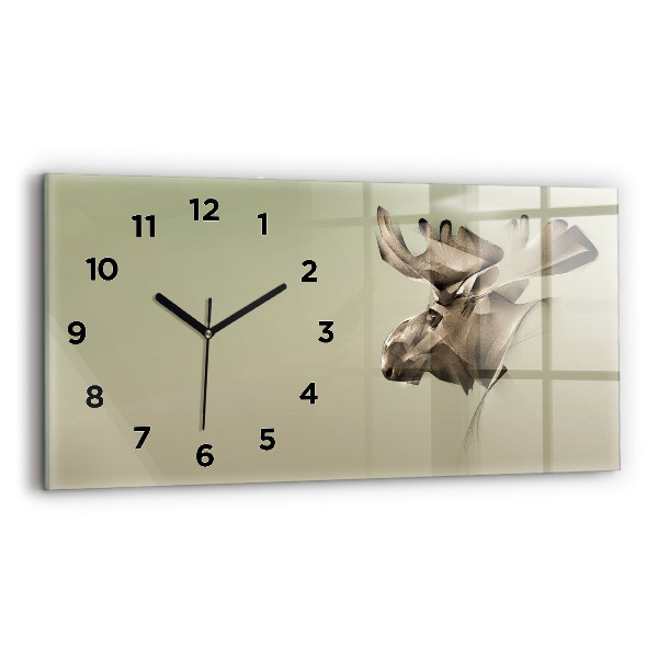 Reloj de cristal horizontal Alce gráfico