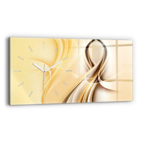Reloj de cristal horizontal Olas abstractas