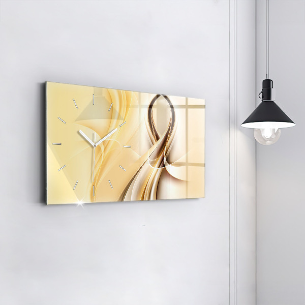 Reloj de cristal horizontal Olas abstractas