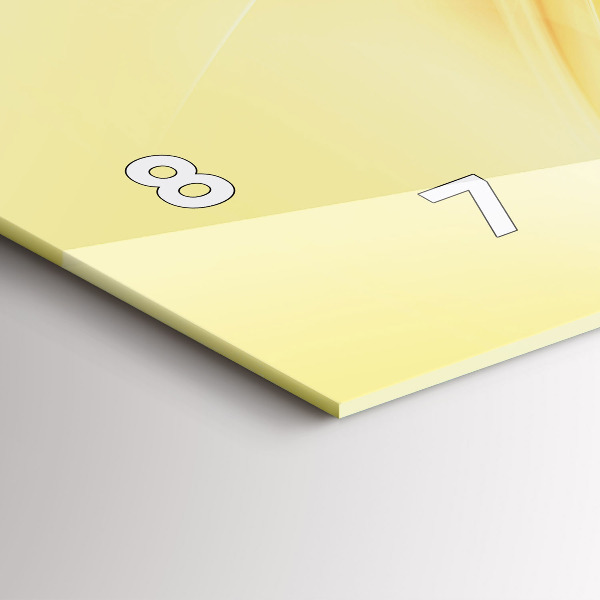 Reloj de cristal horizontal Olas abstractas