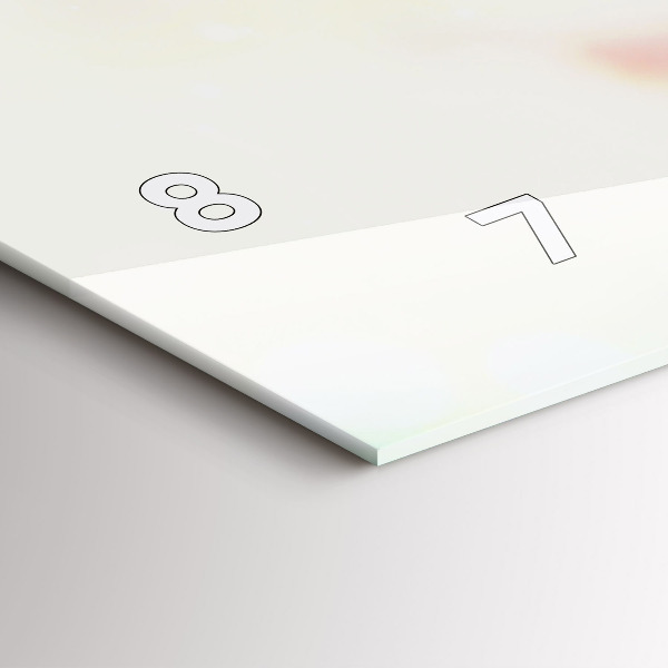 Reloj de cristal horizontal Flores primavera