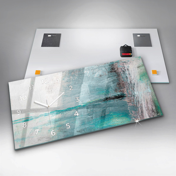 Reloj de cristal horizontal Óleo textura abstracta