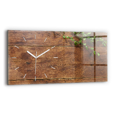 Reloj horizontal Madera rústica