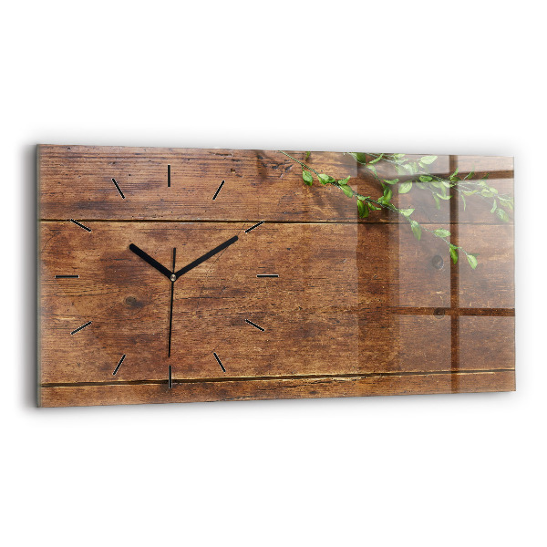 Reloj horizontal Madera rústica