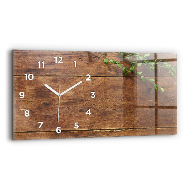 Reloj horizontal Madera rústica