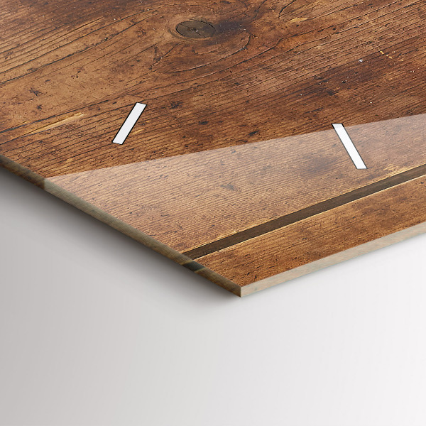 Reloj horizontal Madera rústica